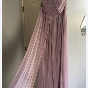 David’s Bridal bridesmaid dress-blush pink